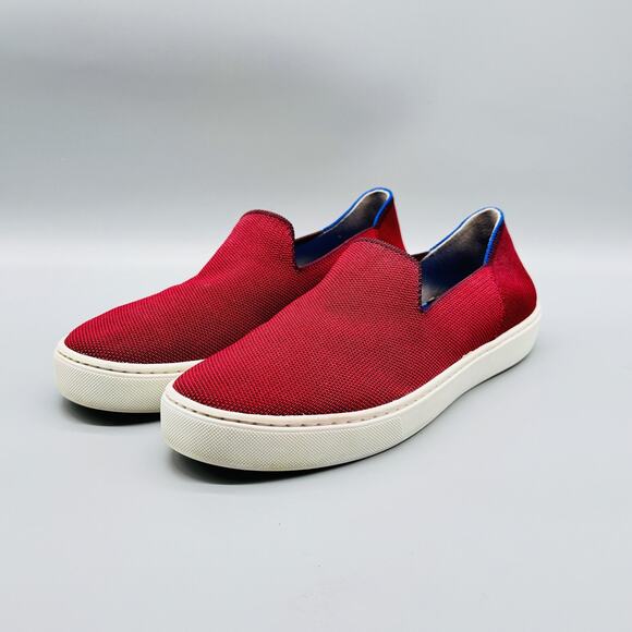 Rothy's Shoes Womens 9 Red Slip On Blue Stripe Loafers Slip On Casual Sneakers - Picture 3 of 10